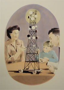 Homemade<br />2011 Ink and oil on paper. Print available from <a href='http://www.jealousgallery.com/artists/adam-dix'>Jealous Gallery</a> 54cm x 74cm