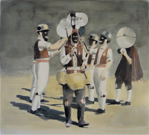 The Revival<br />2011 Ink and oil on paper 51cm x 55cm