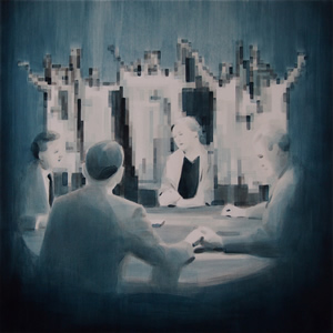 Watch Over Me<br />2015 Oil and ink on panel 55cm x 54cm