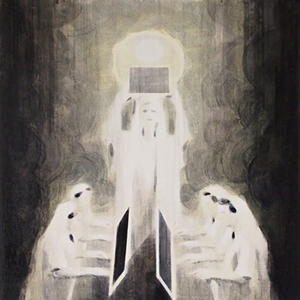 Keeper<br />2011 Ink and oil on canvas 35cm x 40cm